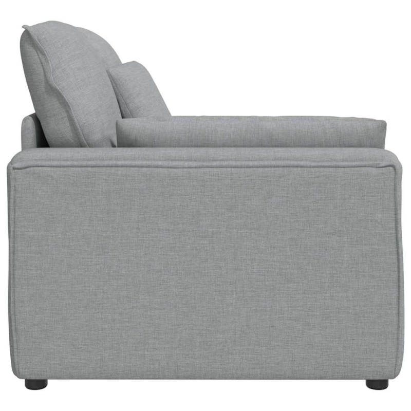 Modulares Sofa Endmodul mit Armlehne Kissen Hellgrau 100 cm