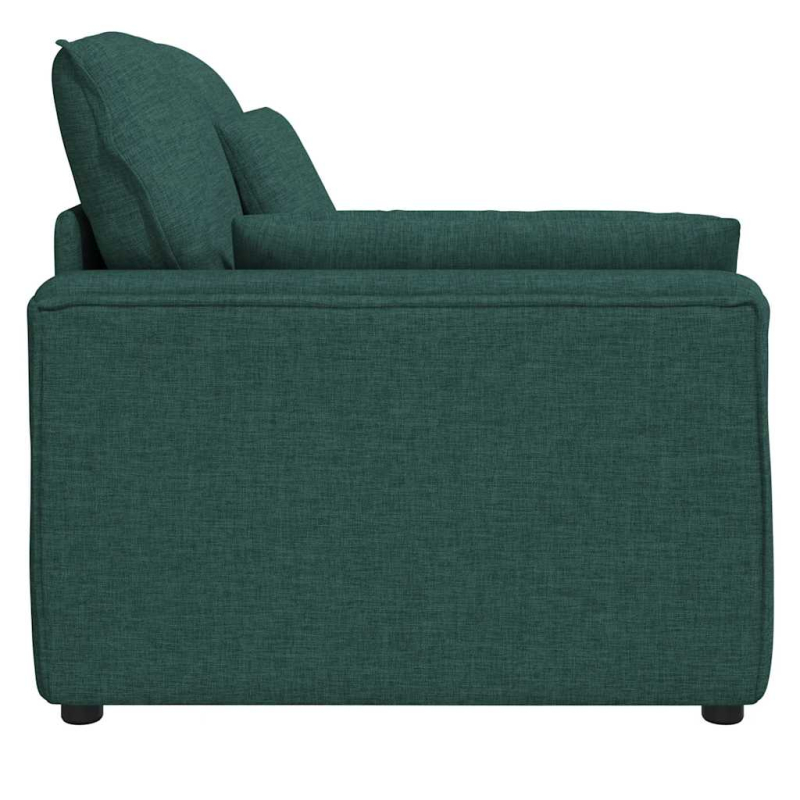 Modulares Sofa Endmodul mit Armlehne Kissen Dunkelgrün 100 cm