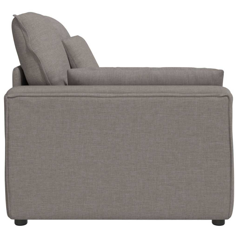 Modulares Sofa Endmodul mit Armlehne Kissen Taupe 100 cm