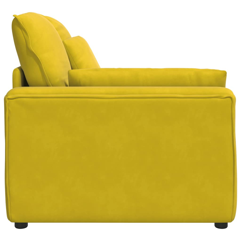 Modulares Sofa Endmodul mit Armlehne Kissen Gelb 100 cm