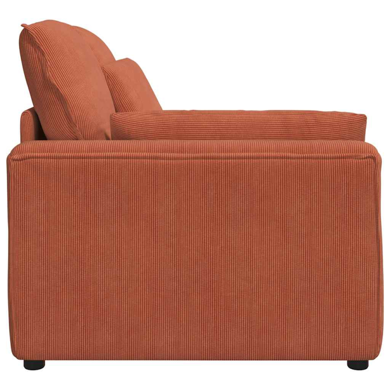 Modulares Sofa Endmodul mit Armlehne Kissen Rot Orange 100 cm