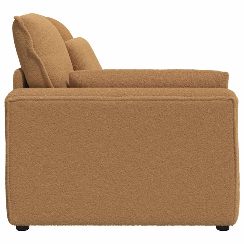 Modulares Sofa Endmodul mit Armlehne Kissen Beige 100 cm