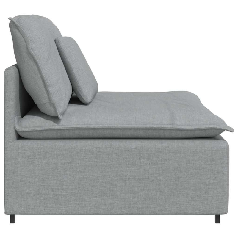 Modulares Sofa Mittelmodul mit Kissen Hellgrau 100 cm
