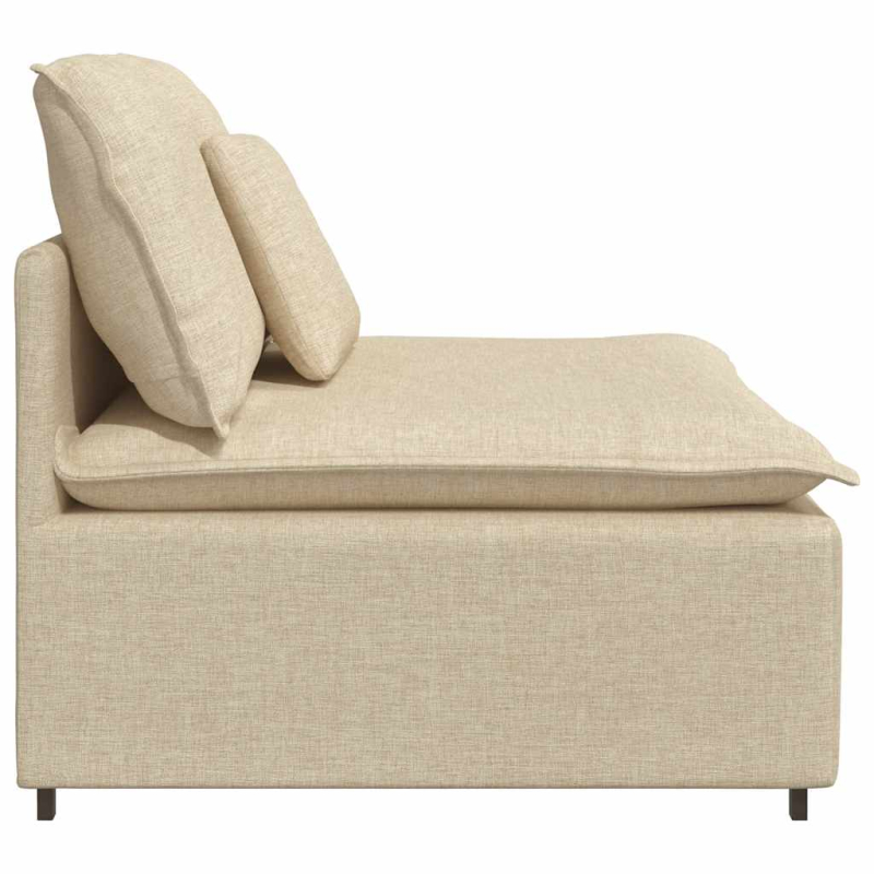 Modulares Sofa Mittelmodul mit Kissen Creme 100 cm