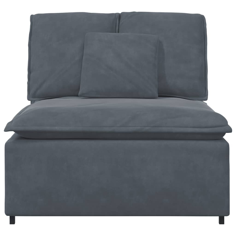 Modulares Sofa Mittelmodul mit Kissen Dunkelgrau 100 cm
