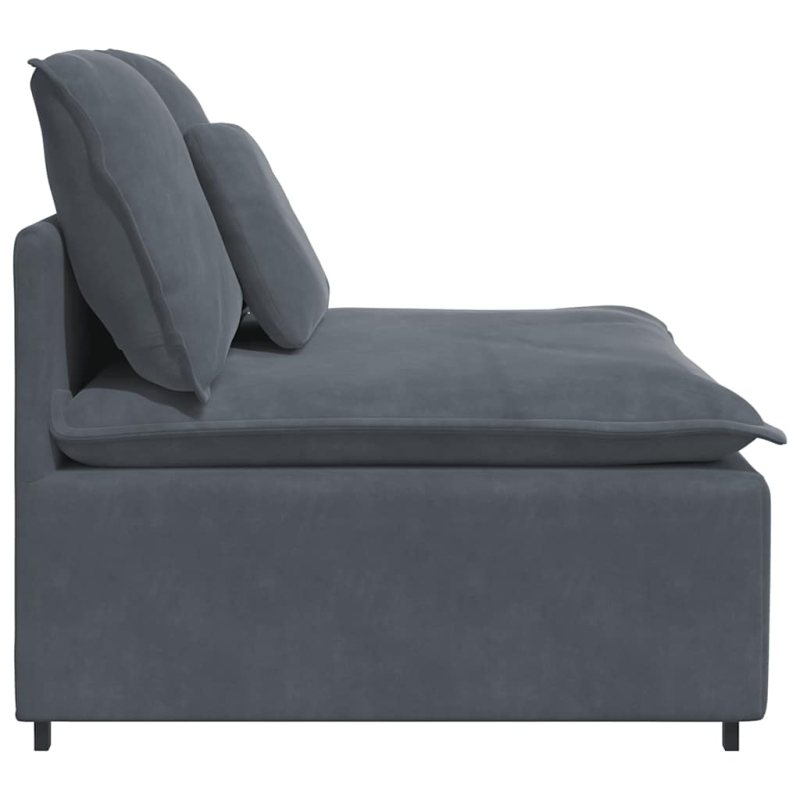 Modulares Sofa Mittelmodul mit Kissen Dunkelgrau 100 cm