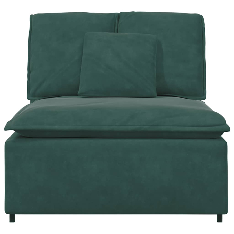 Modulares Sofa Mittelmodul mit Kissen Dunkelgrün 100 cm
