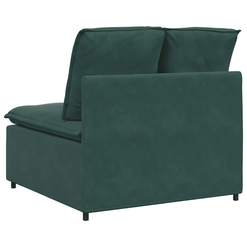 Modulares Sofa Mittelmodul mit Kissen Dunkelgrün 100 cm