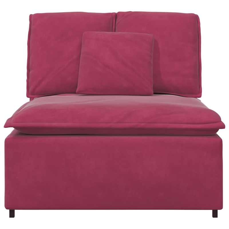 Modulares Sofa Mittelmodul mit Kissen Weinrot 100 cm