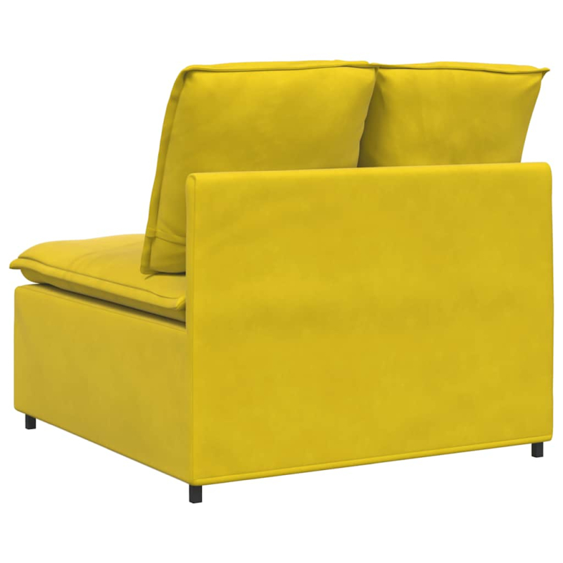 Modulares Sofa Mittelmodul mit Kissen Gelb 100 cm