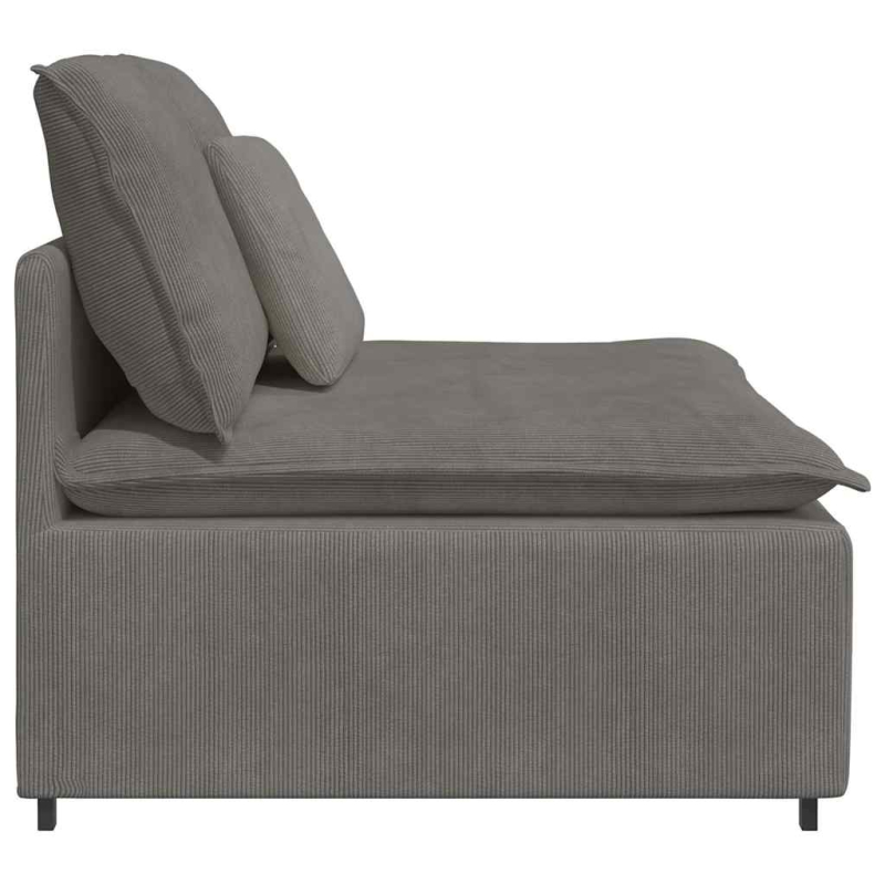 Modulares Sofa Mittelmodul mit Kissen Hellgrau 100 cm