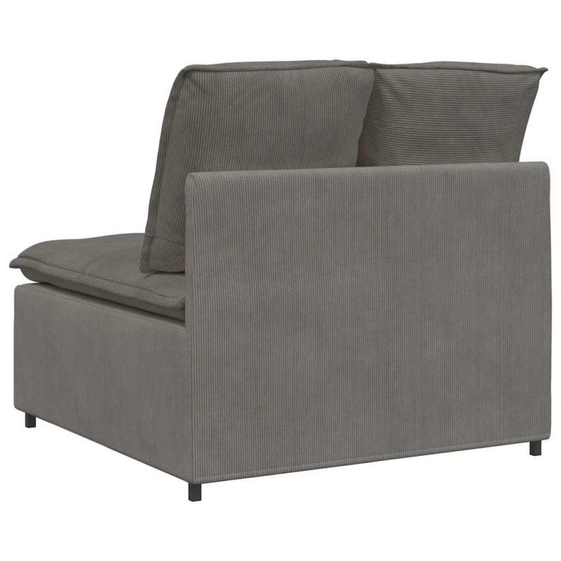 Modulares Sofa Mittelmodul mit Kissen Hellgrau 100 cm