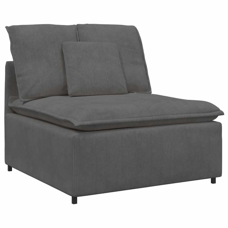 Modulares Sofa Mittelmodul mit Kissen Dunkelgrau 100 cm
