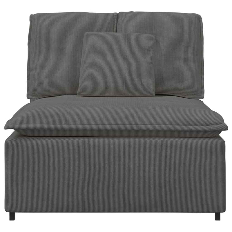 Modulares Sofa Mittelmodul mit Kissen Dunkelgrau 100 cm