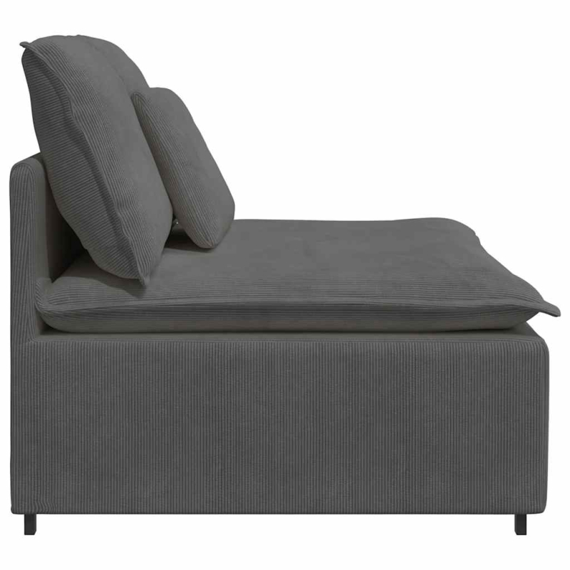 Modulares Sofa Mittelmodul mit Kissen Dunkelgrau 100 cm
