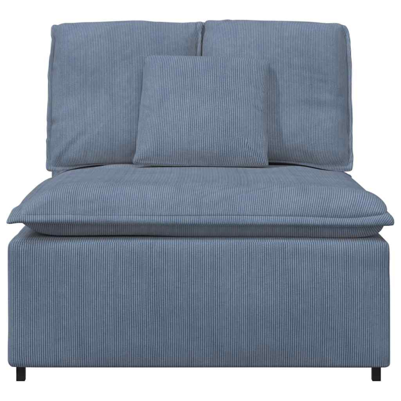 Modulares Sofa Mittelmodul mit Kissen Blau 100 cm