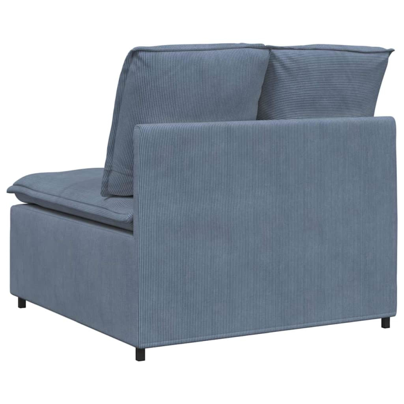 Modulares Sofa Mittelmodul mit Kissen Blau 100 cm