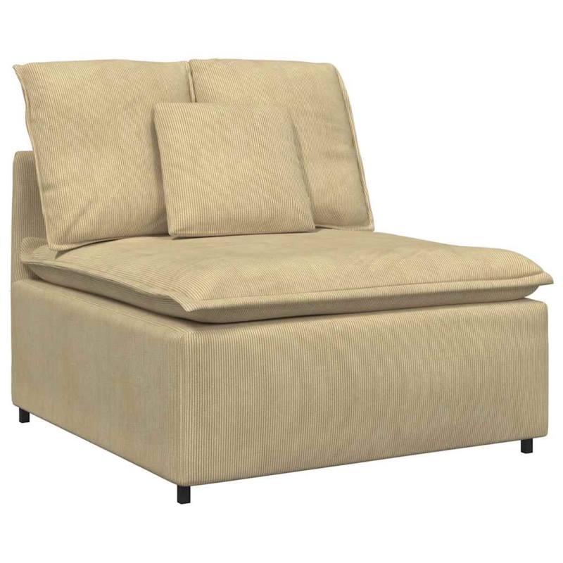 Modulares Sofa Mittelmodul mit Kissen Hellgrün Grau 100 cm