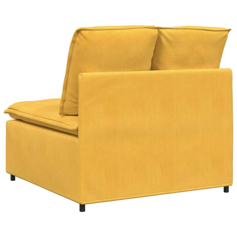 Modulares Sofa Mittelmodul mit Kissen Hellgelb 100 cm