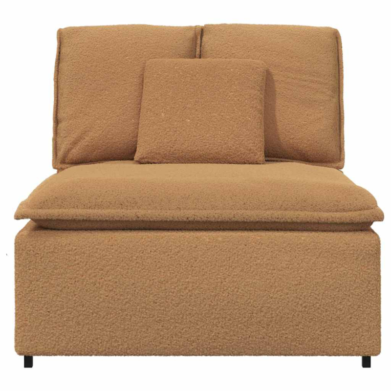 Modulares Sofa Mittelmodul mit Kissen Beige 100 cm