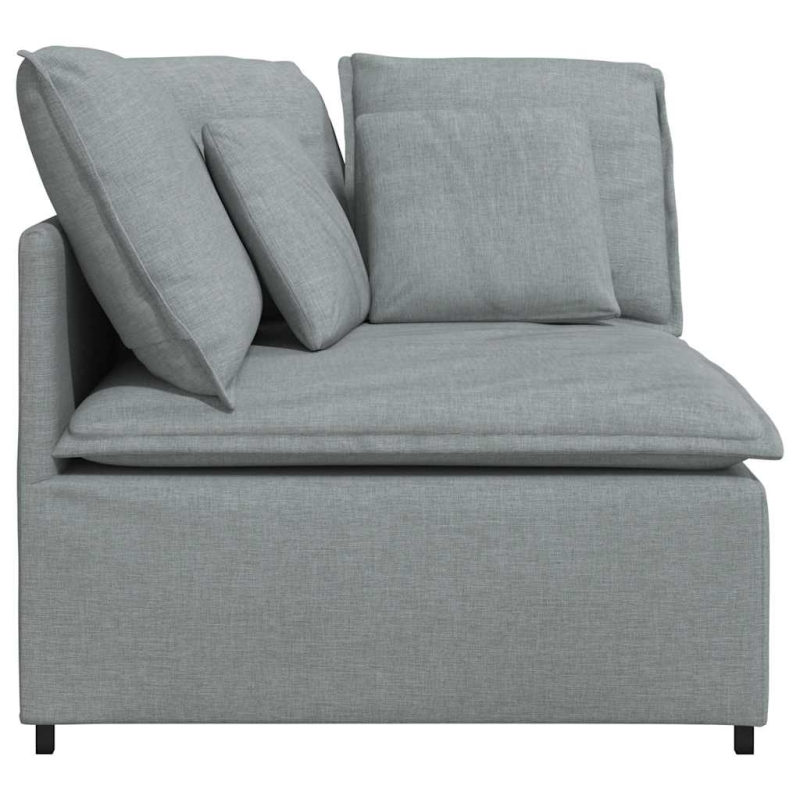 Modulares Sofa Eckmodul mit Kissen Hellgrau 100 cm