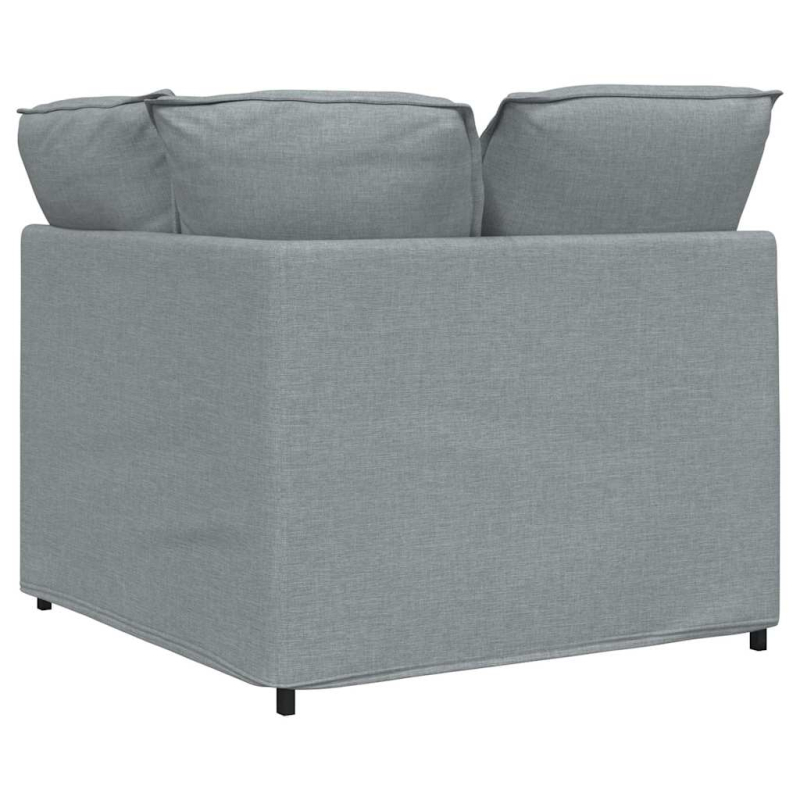 Modulares Sofa Eckmodul mit Kissen Hellgrau 100 cm