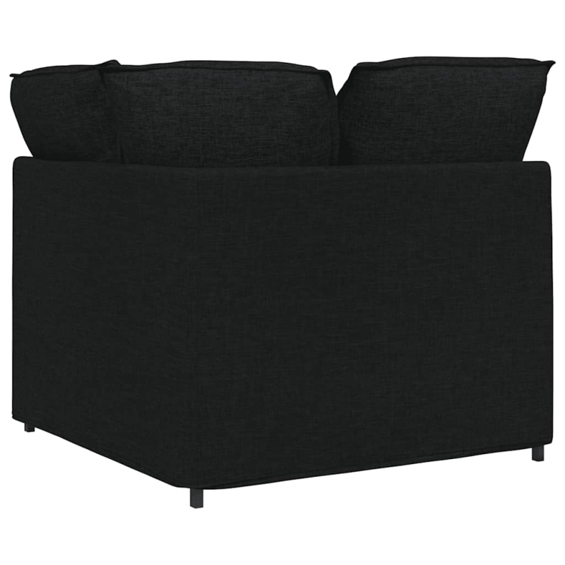 Modulares Sofa Eckmodul mit Kissen Schwarz 100 cm