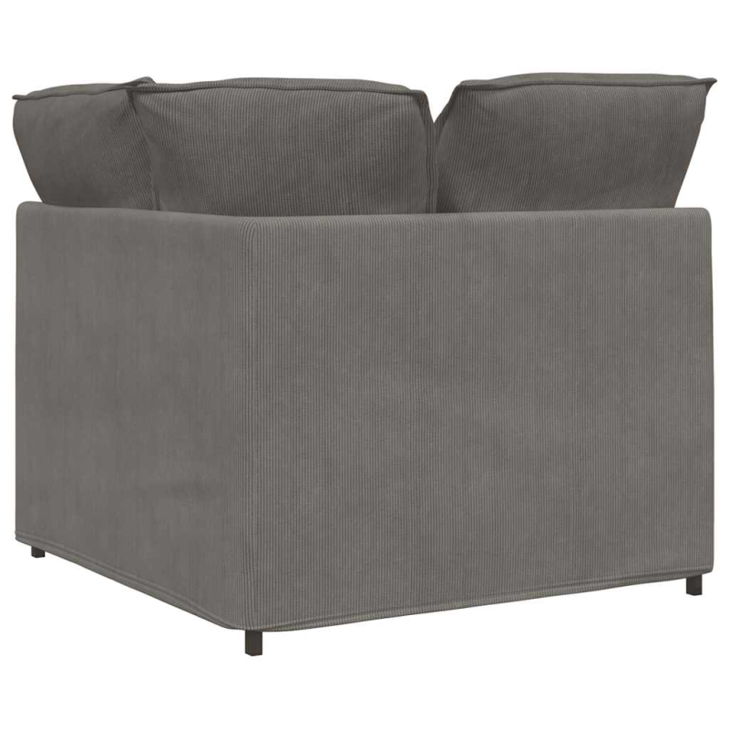 Modulares Sofa Eckmodul mit Kissen Hellgrau 100 cm