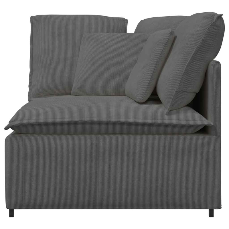 Modulares Sofa Eckmodul mit Kissen Dunkelgrau 100 cm