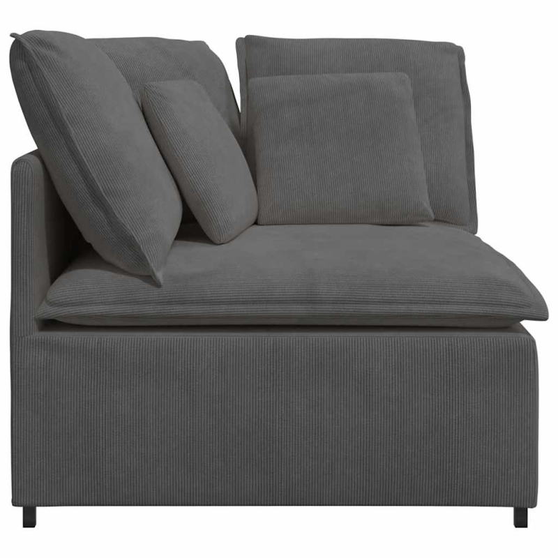 Modulares Sofa Eckmodul mit Kissen Dunkelgrau 100 cm