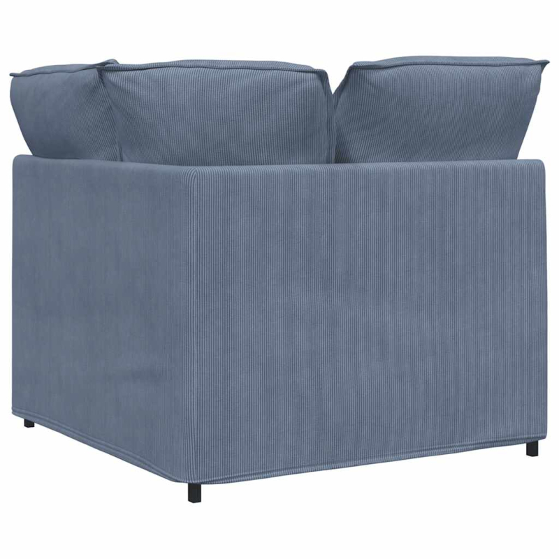 Modulares Sofa Eckmodul mit Kissen Blau 100 cm