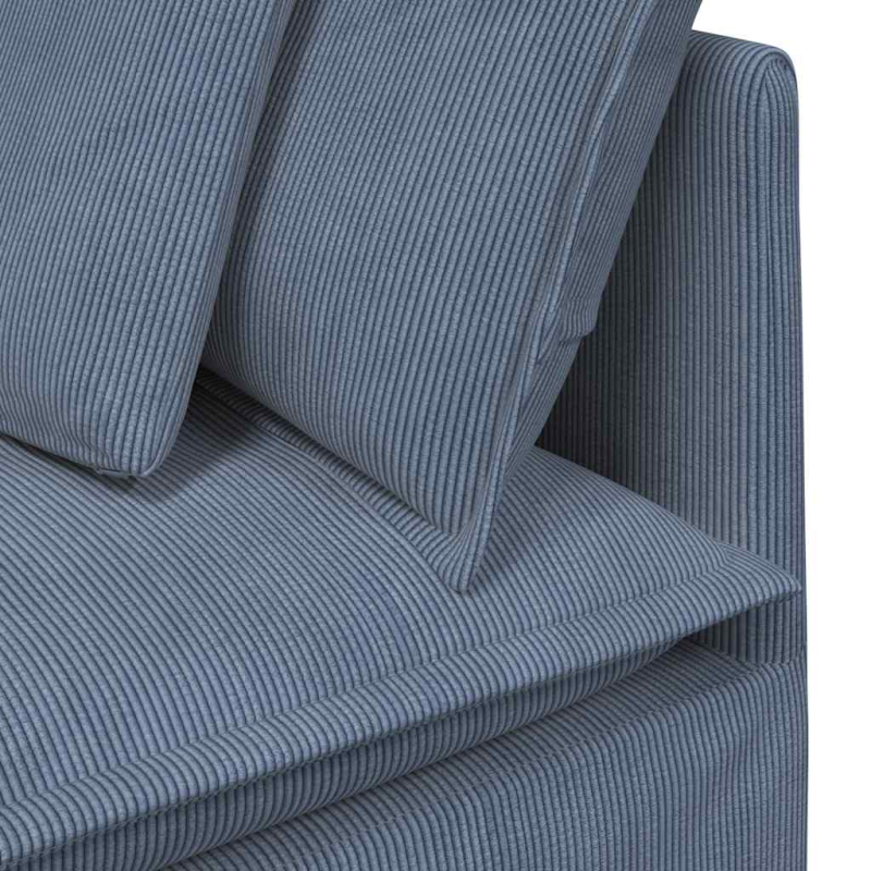 Modulares Sofa Eckmodul mit Kissen Blau 100 cm