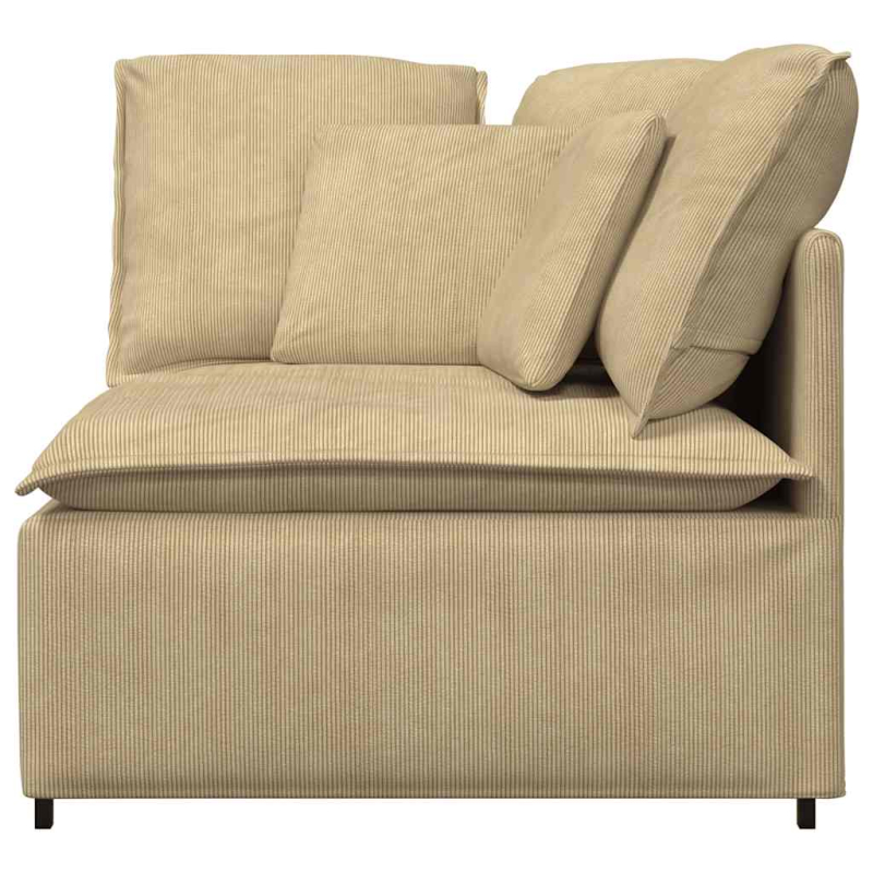 Modulares Sofa Eckmodul mit Kissen Hellgrün Grau 100 cm