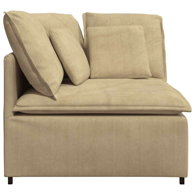 Modulares Sofa Eckmodul mit Kissen Hellgrün Grau 100 cm