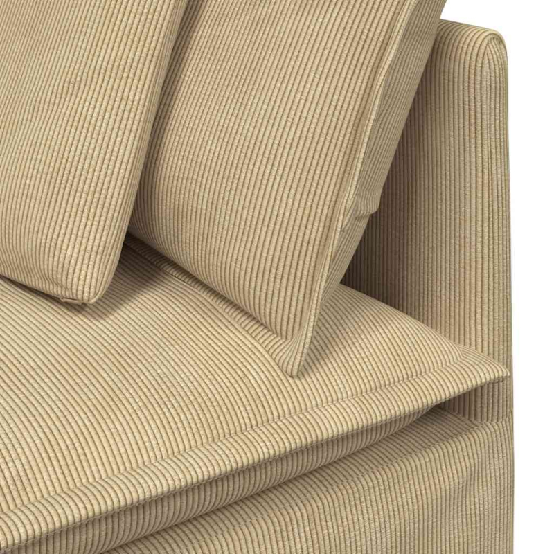 Modulares Sofa Eckmodul mit Kissen Hellgrün Grau 100 cm