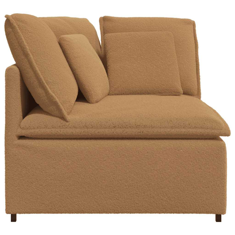 Modulares Sofa Eckmodul mit Kissen Beige 100 cm