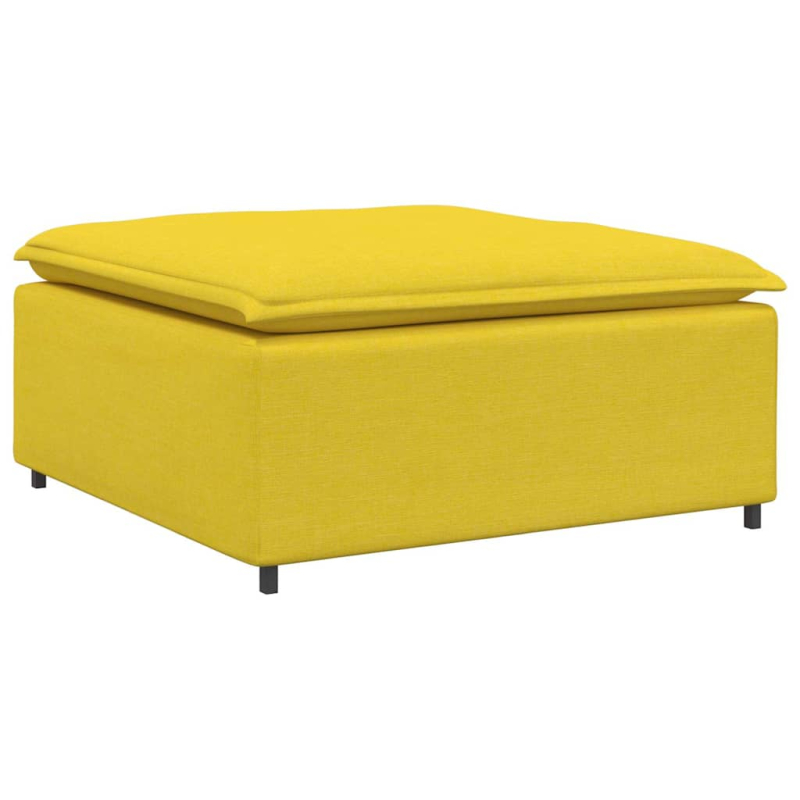 Modulares Sofa Fußhocker-Modul Hellgelb 100x100x48 cm