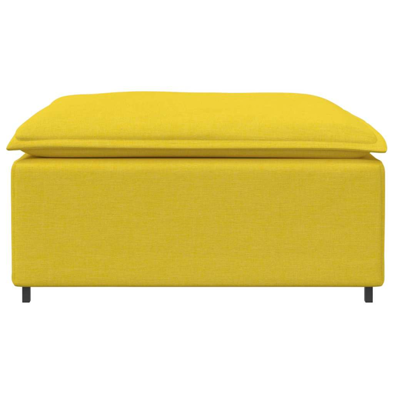 Modulares Sofa Fußhocker-Modul Hellgelb 100x100x48 cm