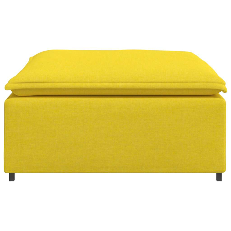 Modulares Sofa Fußhocker-Modul Hellgelb 100x100x48 cm
