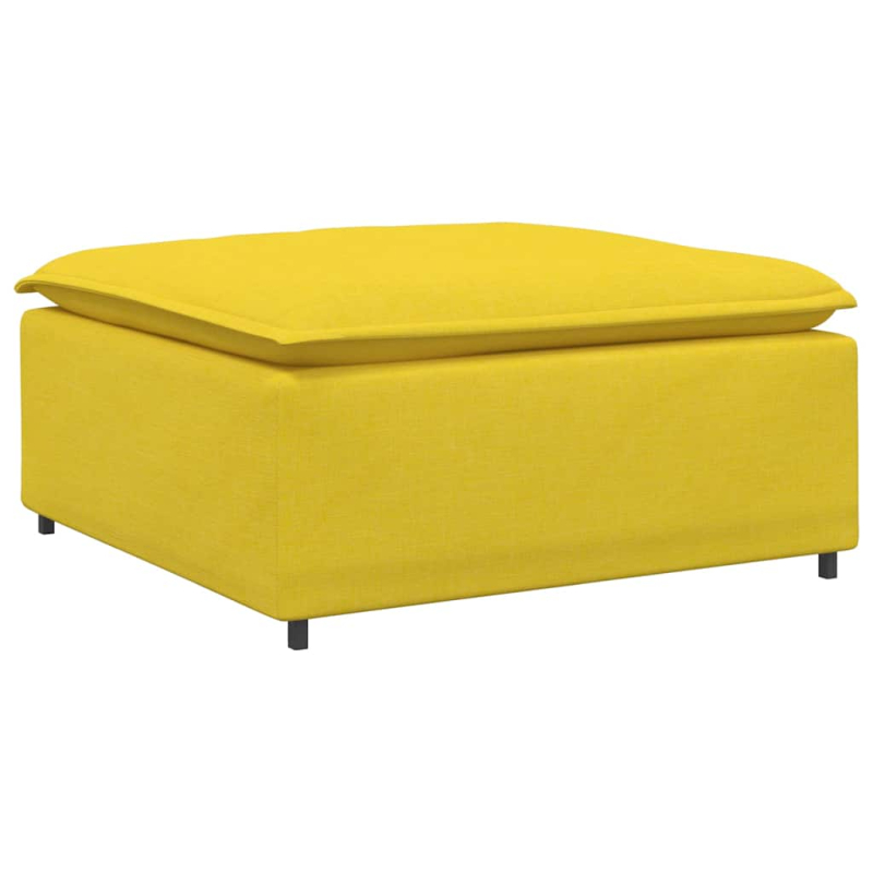 Modulares Sofa Fußhocker-Modul Hellgelb 100x100x48 cm