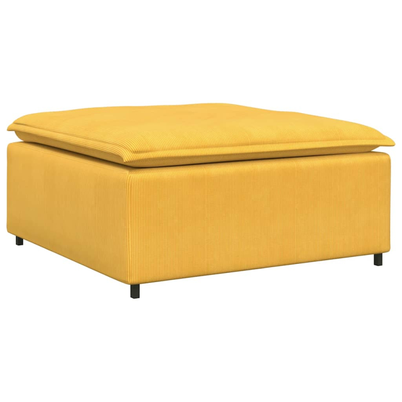 Modulares Sofa Fußhocker-Modul Hellgelb 100x100x48 cm