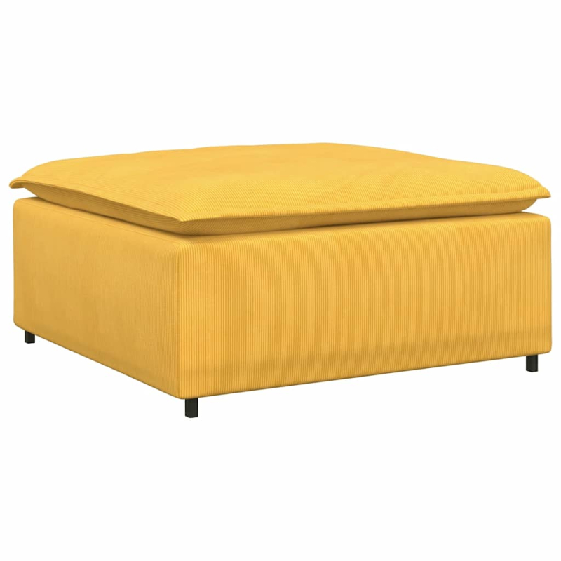 Modulares Sofa Fußhocker-Modul Hellgelb 100x100x48 cm