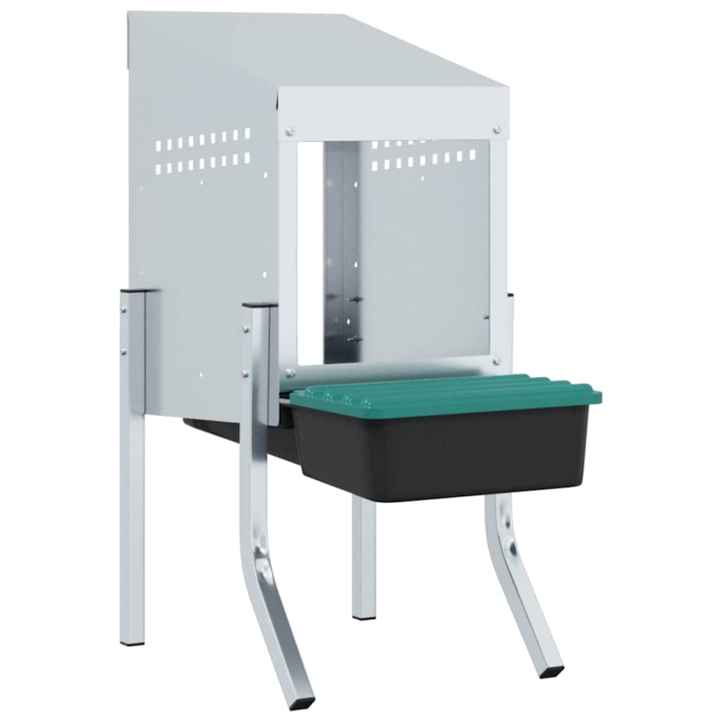 Hühner-Nistkasten 1 Fach mit Beinen Verzinkter Stahl