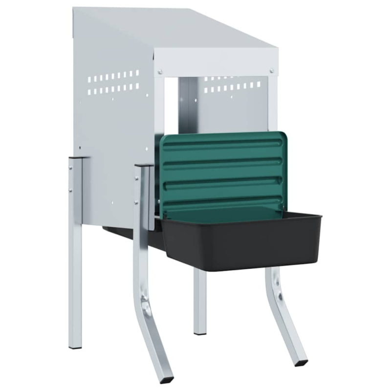 Hühner-Nistkasten 1 Fach mit Beinen Verzinkter Stahl