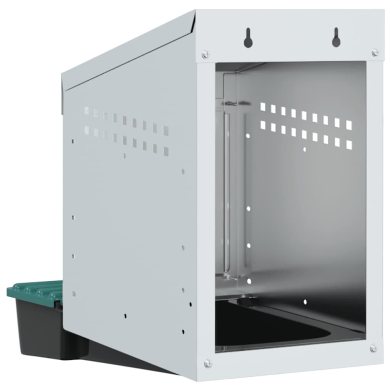 Hühner-Nistkasten 1 Fach Wandmontage Verzinkter Stahl