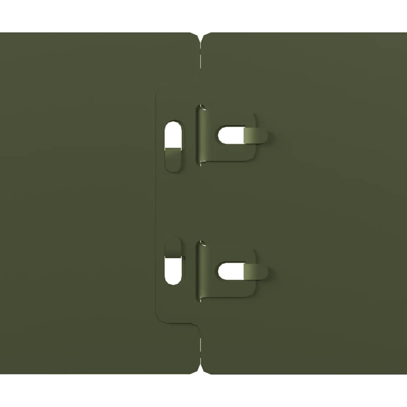 Rasenkanten 10 Stk. Olivgrün 10x103 cm Kaltgewalzter Stahl