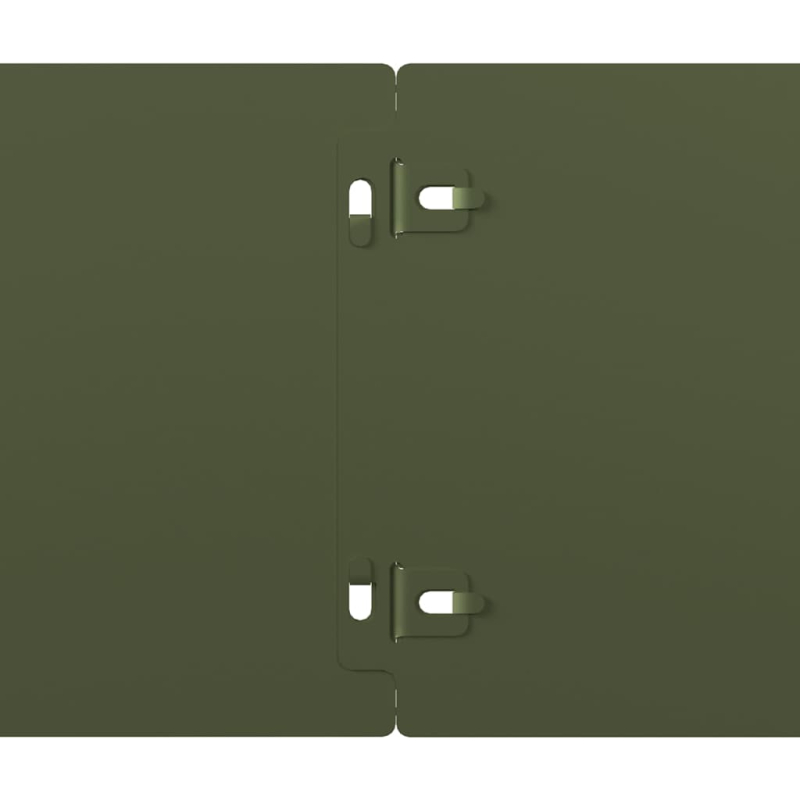 Rasenkanten 10 Stk. Olivgrün 15x103 cm Kaltgewalzter Stahl