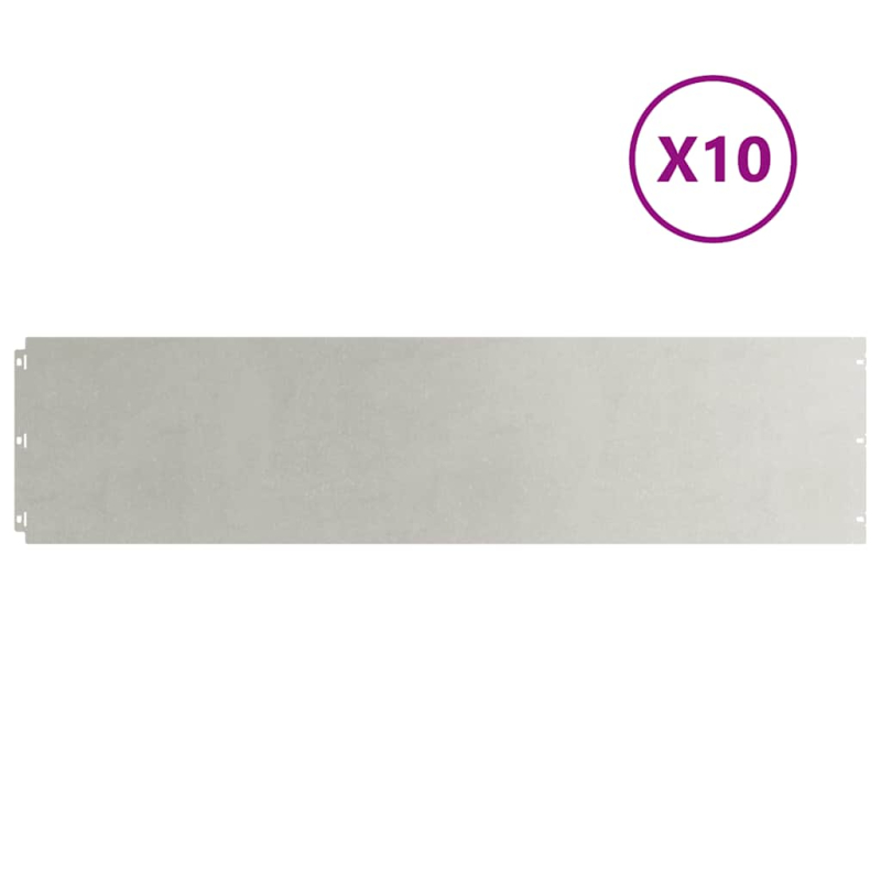 Rasenkanten 10 Stk. 25x103 cm Edelstahl