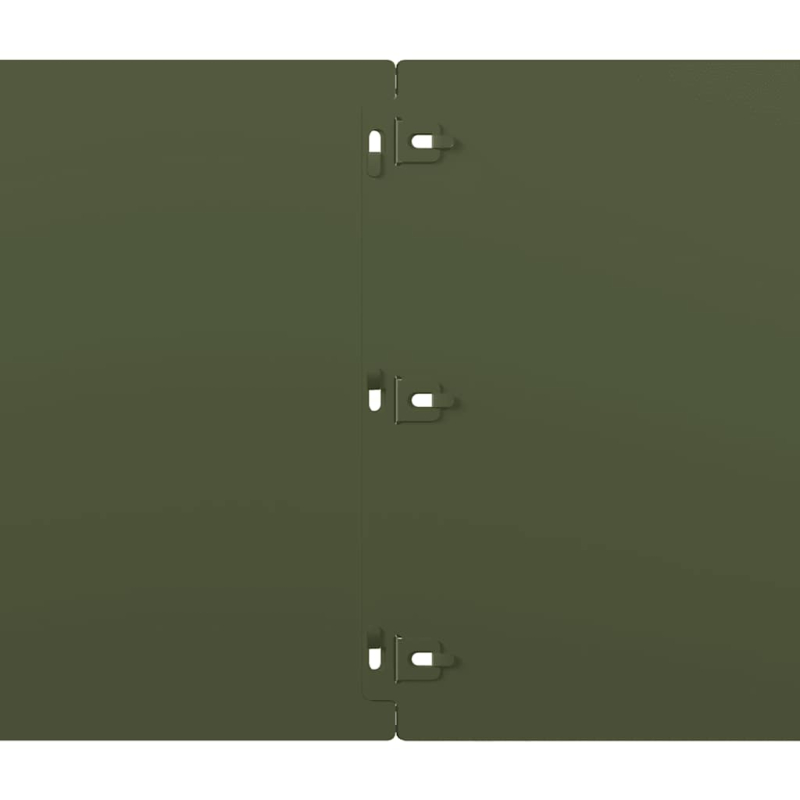 Rasenkanten 20 Stk. Olivgrün 25x103 cm Kaltgewalzter Stahl