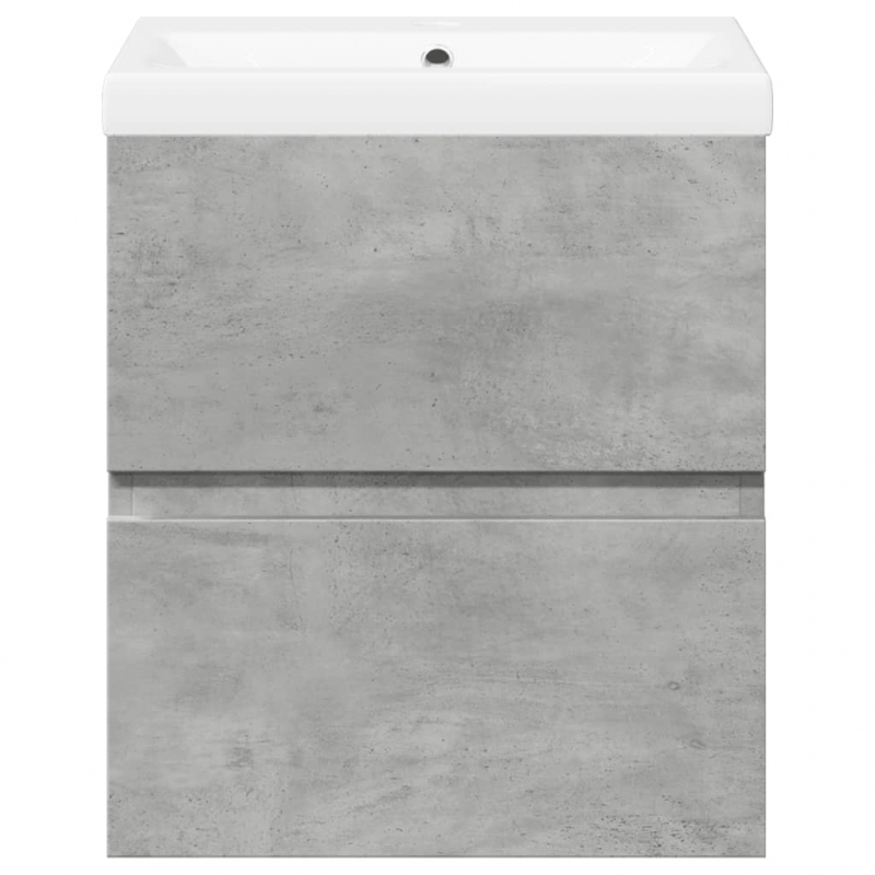 2-tlg. Badmöbel-Set Betongrau Holzwerkstoff